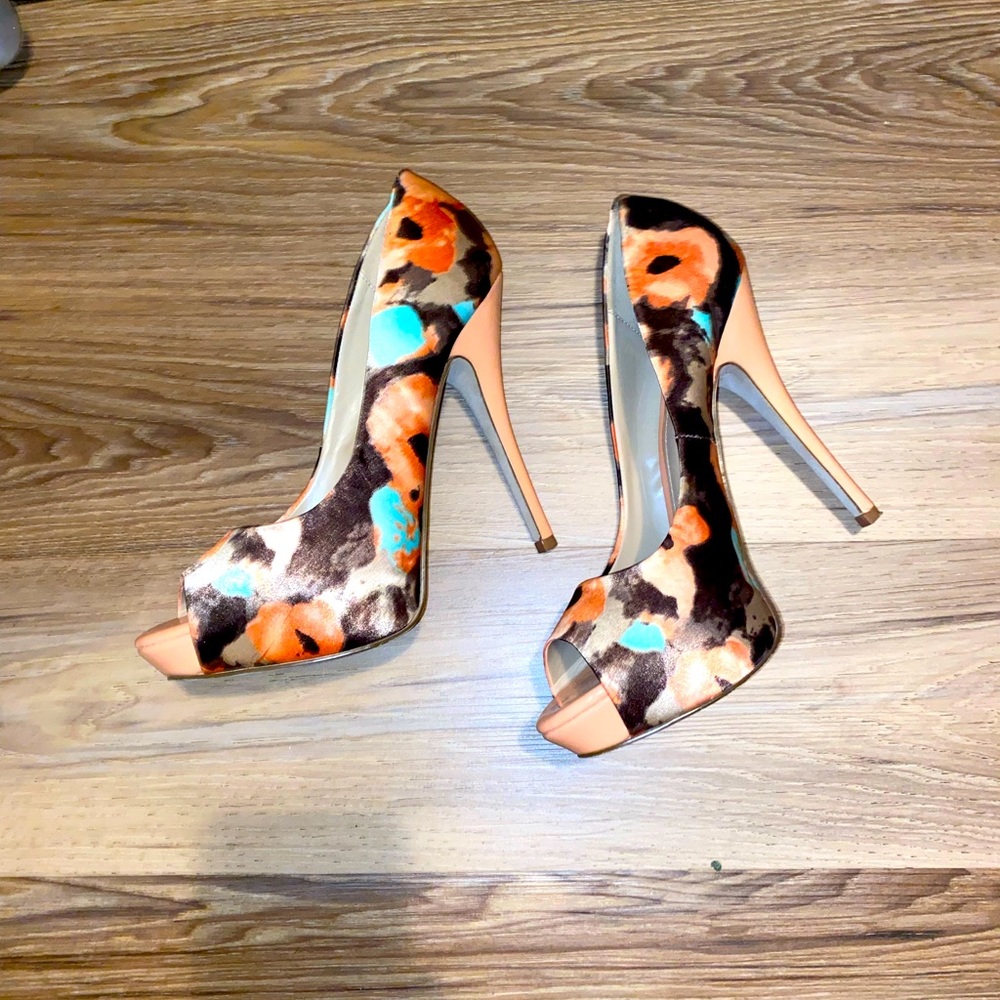 Aldo Multicolor Satin Heels
